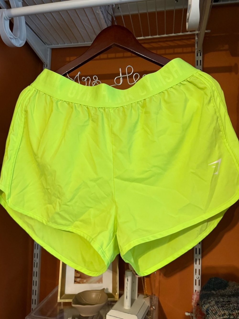 Gymshark Neon Yellow Women's Athletic Running Shorts